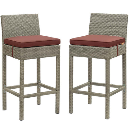 Modway Conduit Bar Stool Outdoor Patio Wicker Rattan Set of 2-EEI-3604 - EEI-3604 | Bar Stools | Modishstore - 5