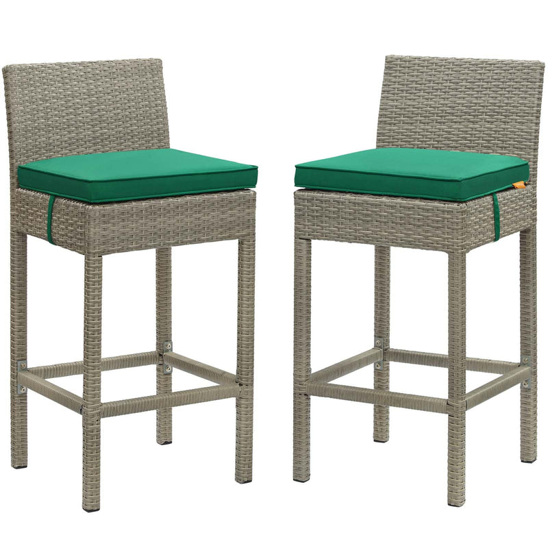 Modway Conduit Bar Stool Outdoor Patio Wicker Rattan Set of 2-EEI-3604 - EEI-3604 | Bar Stools | Modishstore - 9