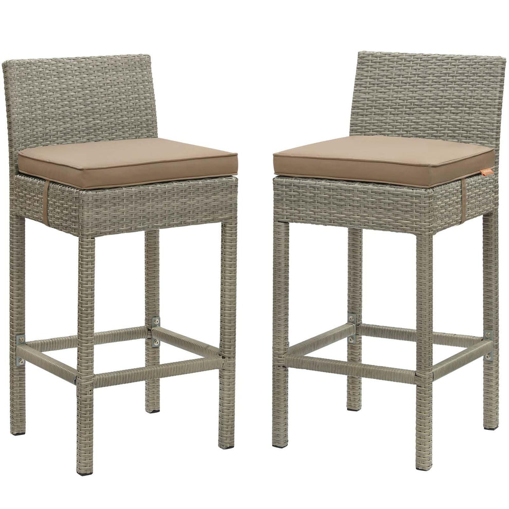 Modway Conduit Bar Stool Outdoor Patio Wicker Rattan Set of 2-EEI-3604 - EEI-3604 | Bar Stools | Modishstore - 13