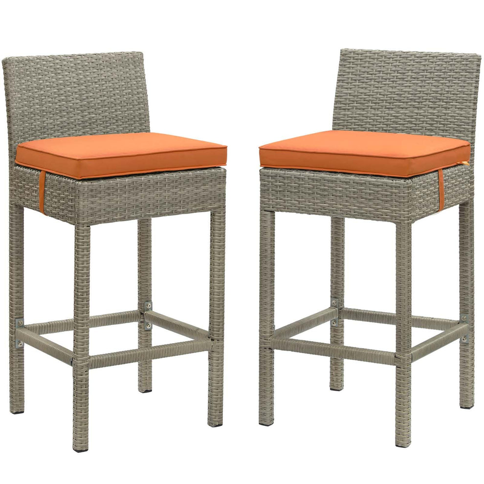 Modway Conduit Bar Stool Outdoor Patio Wicker Rattan Set of 2-EEI-3604 - EEI-3604 | Bar Stools | Modishstore - 17