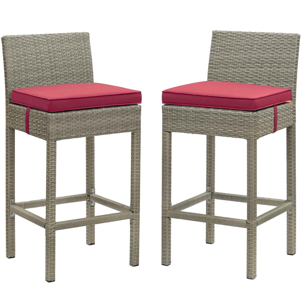 Modway Conduit Bar Stool Outdoor Patio Wicker Rattan Set of 2-EEI-3604 - EEI-3604 | Bar Stools | Modishstore - 21