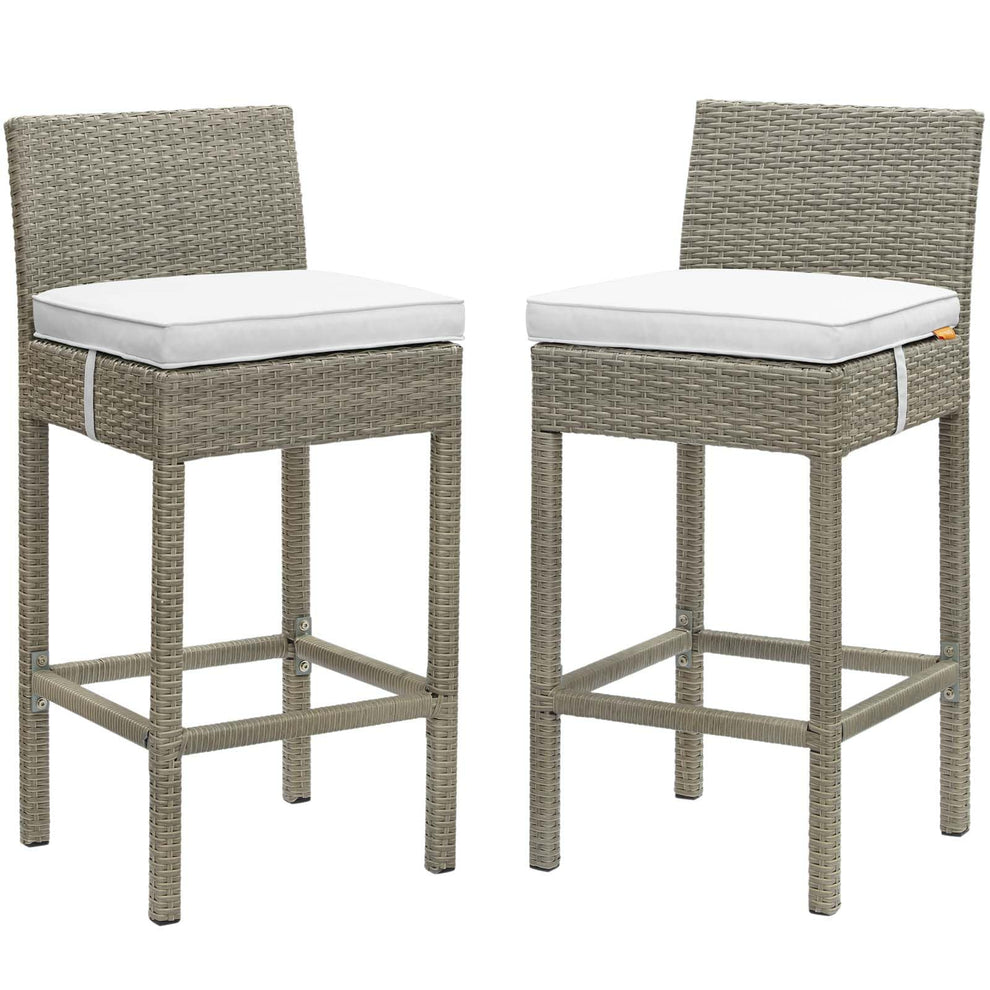 Modway Conduit Bar Stool Outdoor Patio Wicker Rattan Set of 2-EEI-3604 - EEI-3604 | Bar Stools | Modishstore - 25