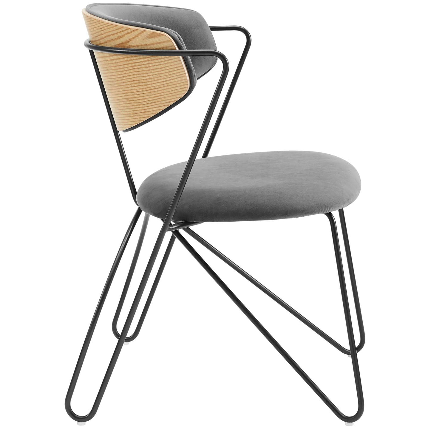 Modway Prevail Black Frame Dining and Accent Performance Velvet Chair - EEI-3605 | Dining Chairs | Modishstore - 2