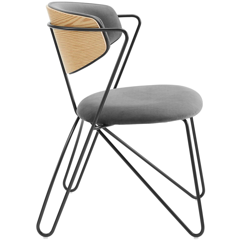 Modway Prevail Black Frame Dining and Accent Performance Velvet Chair - EEI-3605 | Dining Chairs | Modishstore - 2