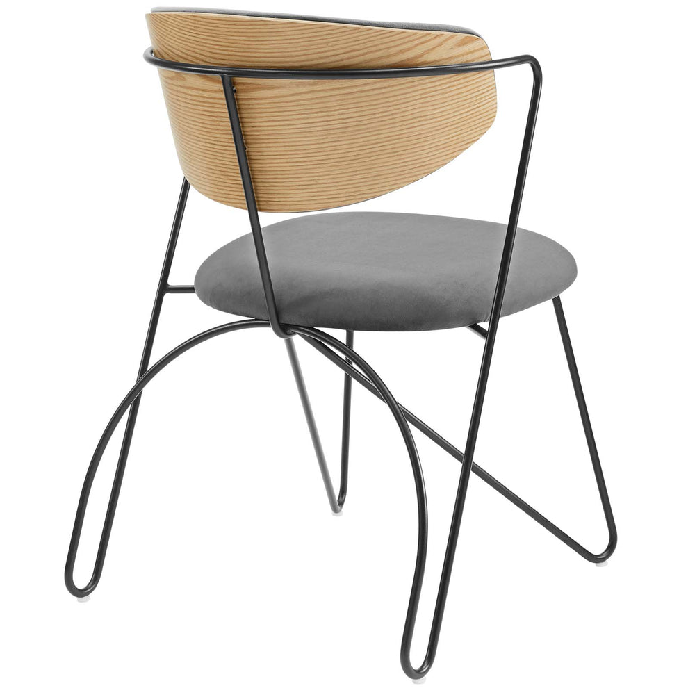 Modway Prevail Black Frame Dining and Accent Performance Velvet Chair - EEI-3605 | Dining Chairs | Modishstore - 3