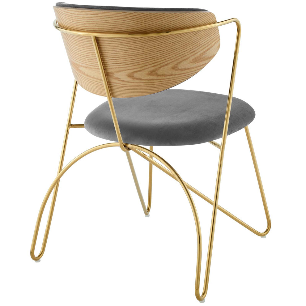 Modway Prevail Gold Stainless Steel Dining and Accent Performance Velvet Chair - EEI-3606 | Dining Chairs | Modishstore - 3