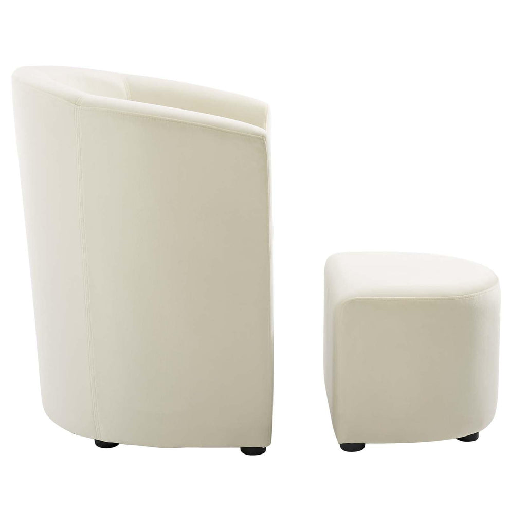 Modway Divulge Performance Velvet Arm Chair and Ottoman Set - EEI-3607 | Armchairs | Modishstore - 4