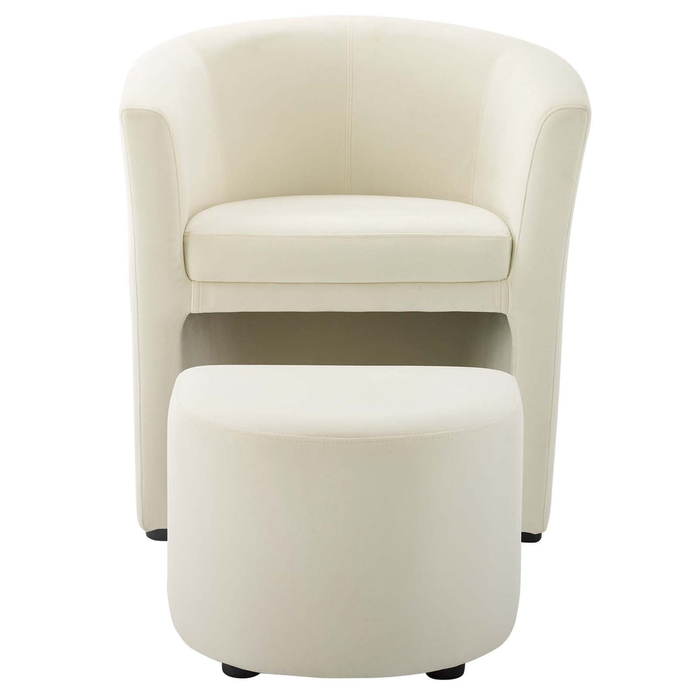 Modway Divulge Performance Velvet Arm Chair and Ottoman Set - EEI-3607 | Armchairs | Modishstore - 6