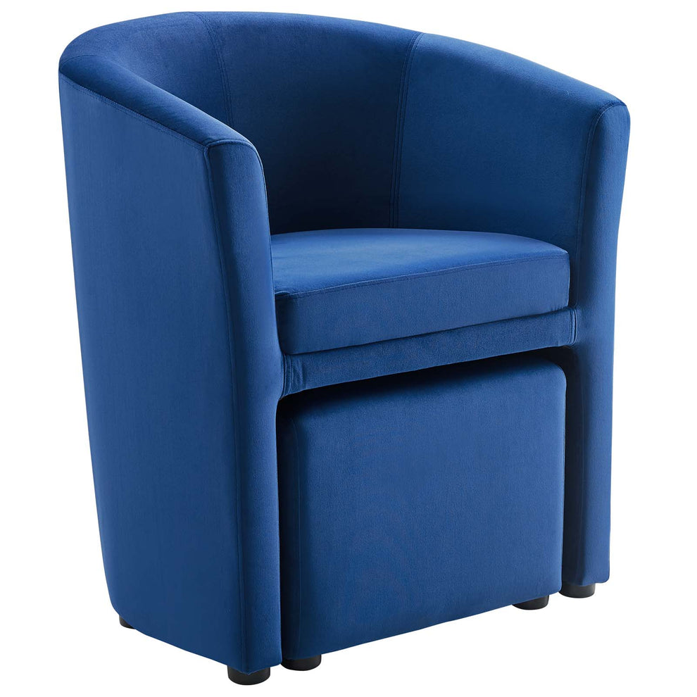 Modway Divulge Performance Velvet Arm Chair and Ottoman Set - EEI-3607 | Armchairs | Modishstore - 10