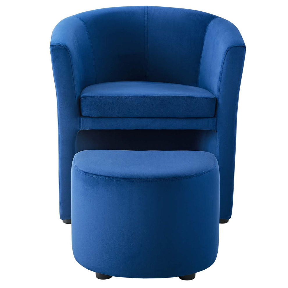 Modway Divulge Performance Velvet Arm Chair and Ottoman Set - EEI-3607 | Armchairs | Modishstore - 13