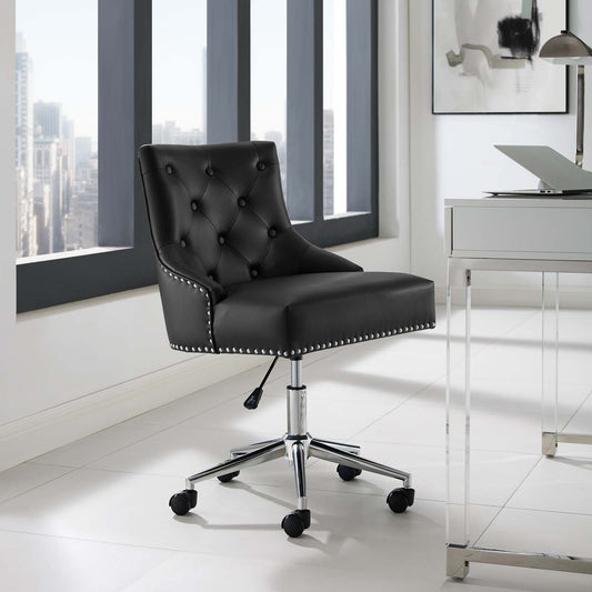 Modway Regent Tufted Button Swivel Faux Leather Office Chair | Office Chairs | Modishstore