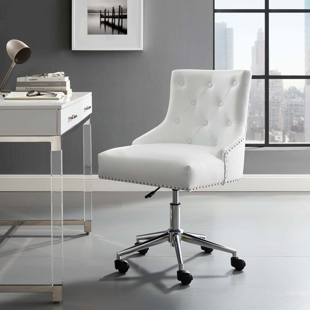 Modway Regent Tufted Button Swivel Faux Leather Office Chair - EEI-3608 | Office Chairs | Modishstore - 8
