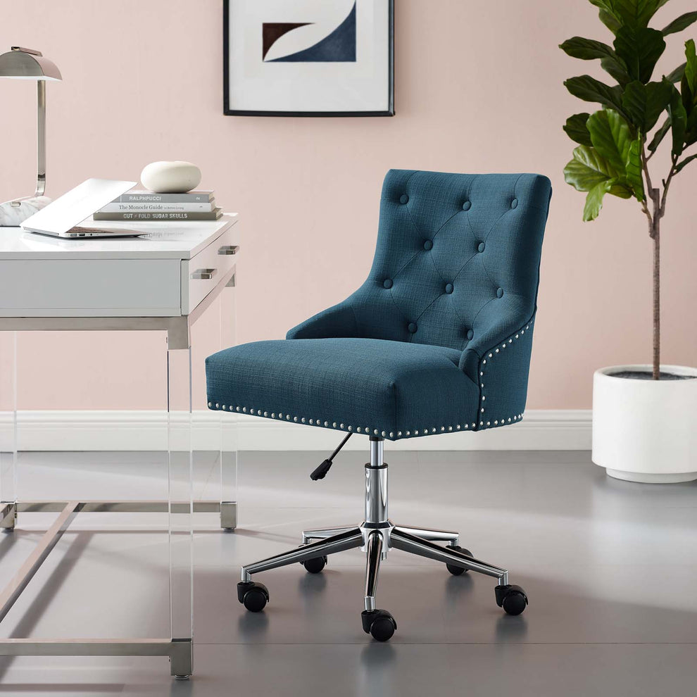 Modway Regent Tufted Button Swivel Upholstered Fabric Office Chair - EEI-3609 | Office Chairs | Modishstore - 1