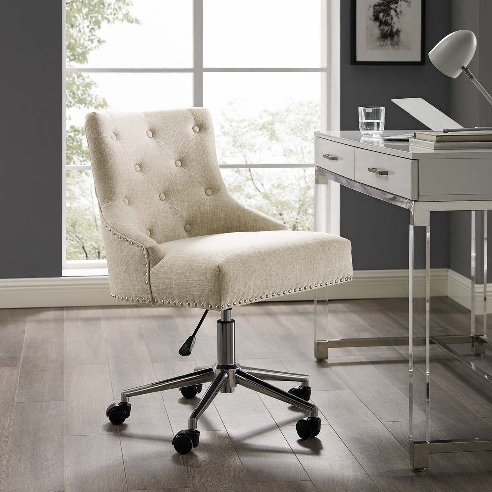 Modway Regent Tufted Button Swivel Upholstered Fabric Office Chair - EEI-3609 | Office Chairs | Modishstore - 8