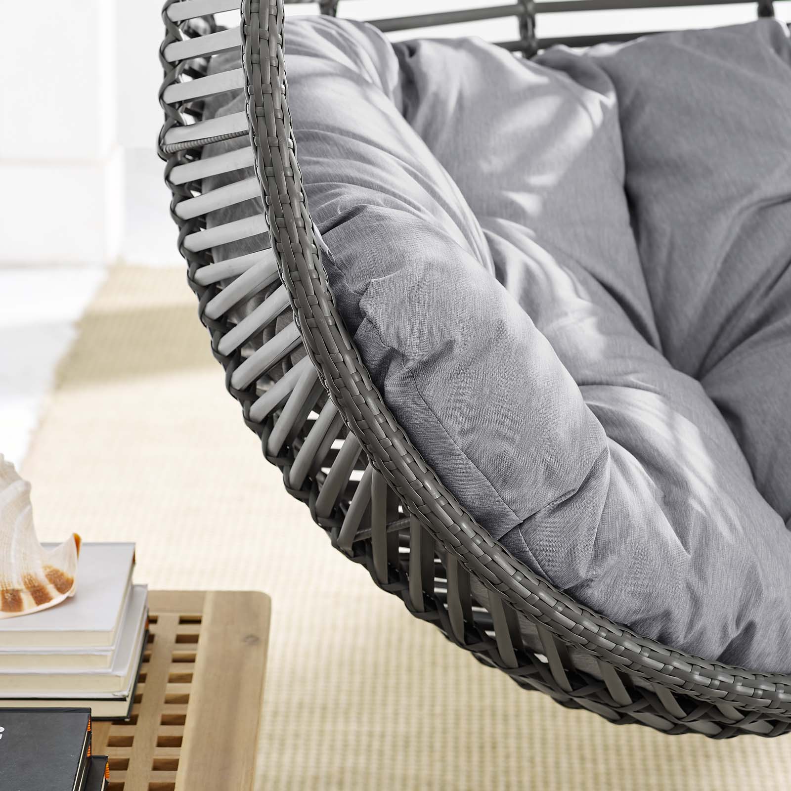 Modway Garner Teardrop Outdoor Patio Swing Chair - EEI-3614 | Outdoor Porch Swings | Modishstore - 5