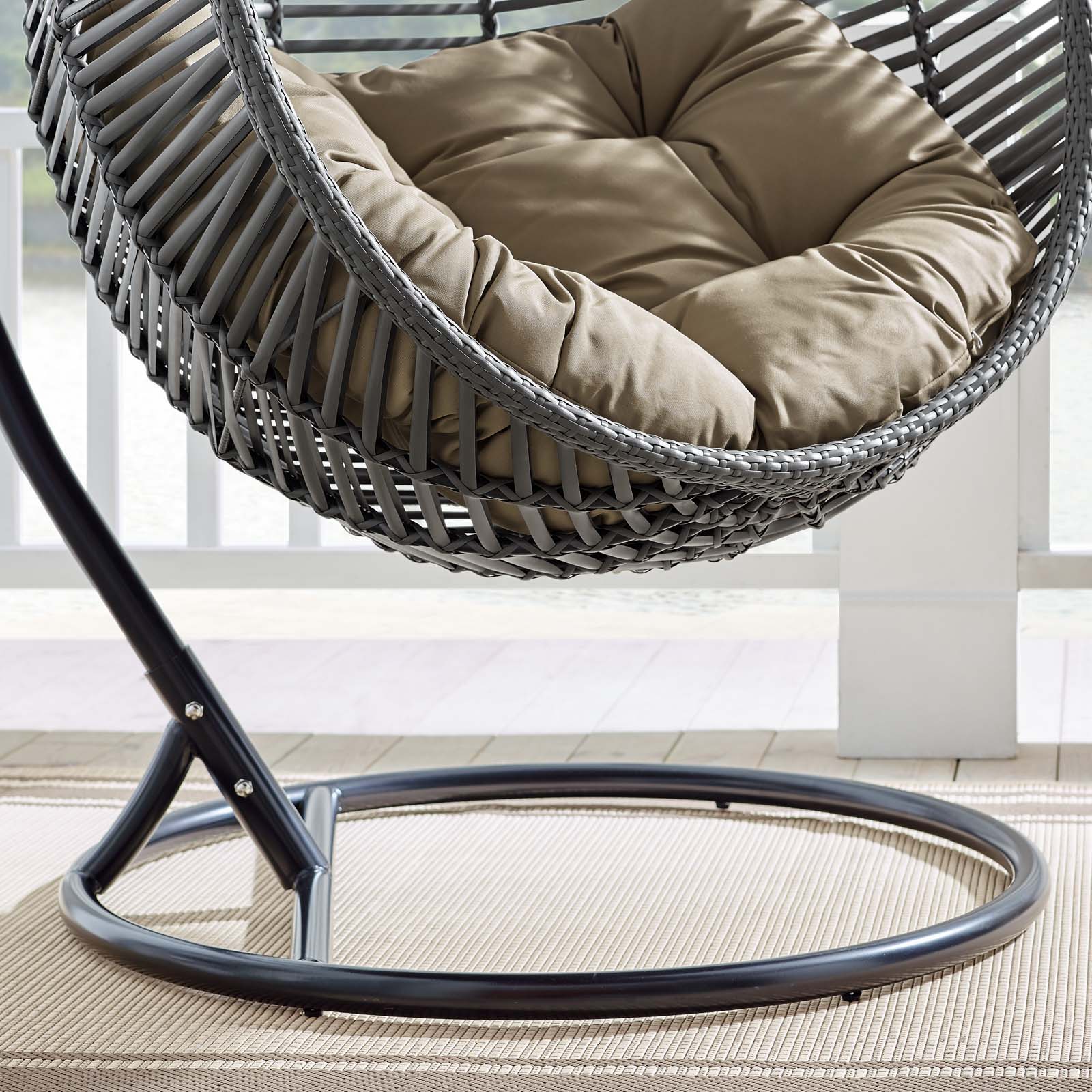 Modway Garner Teardrop Outdoor Patio Swing Chair - EEI-3614 | Outdoor Porch Swings | Modishstore - 11