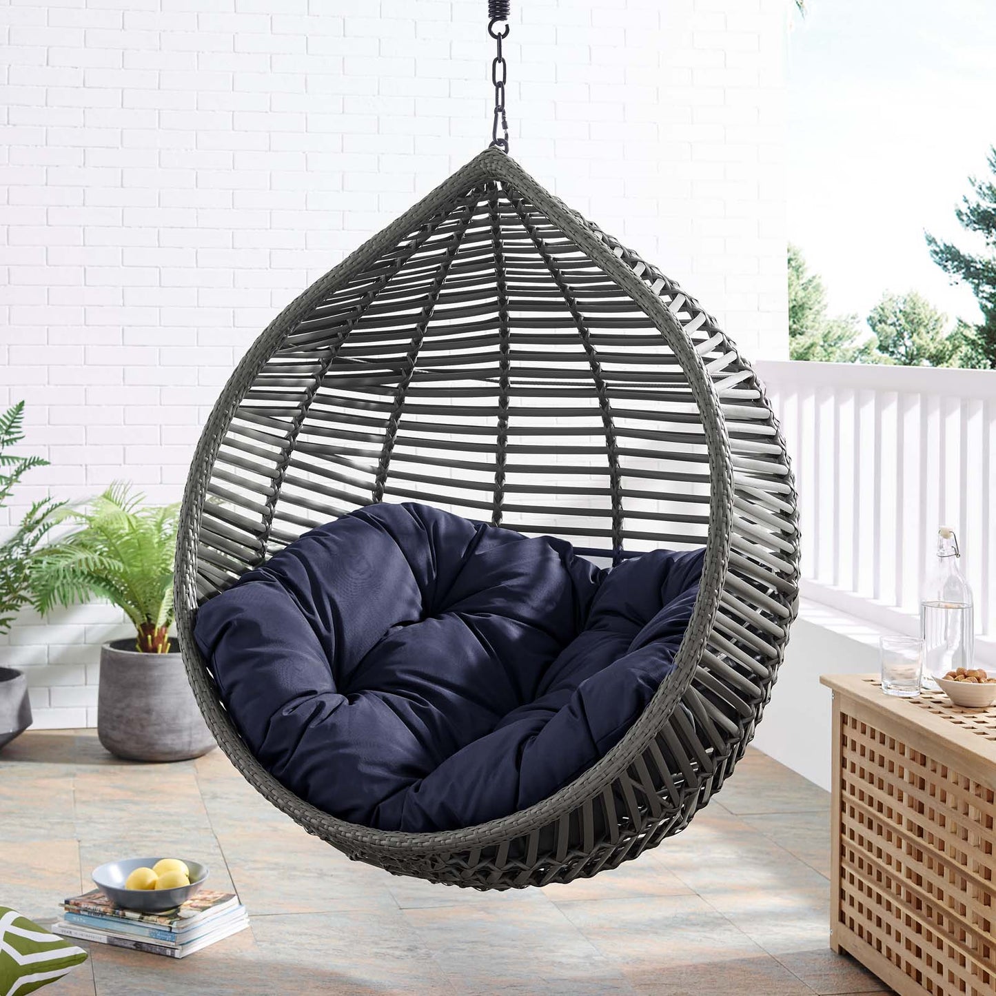 Modway Garner Teardrop Outdoor Patio Swing Chair - EEI-3614 | Outdoor Porch Swings | Modishstore - 17