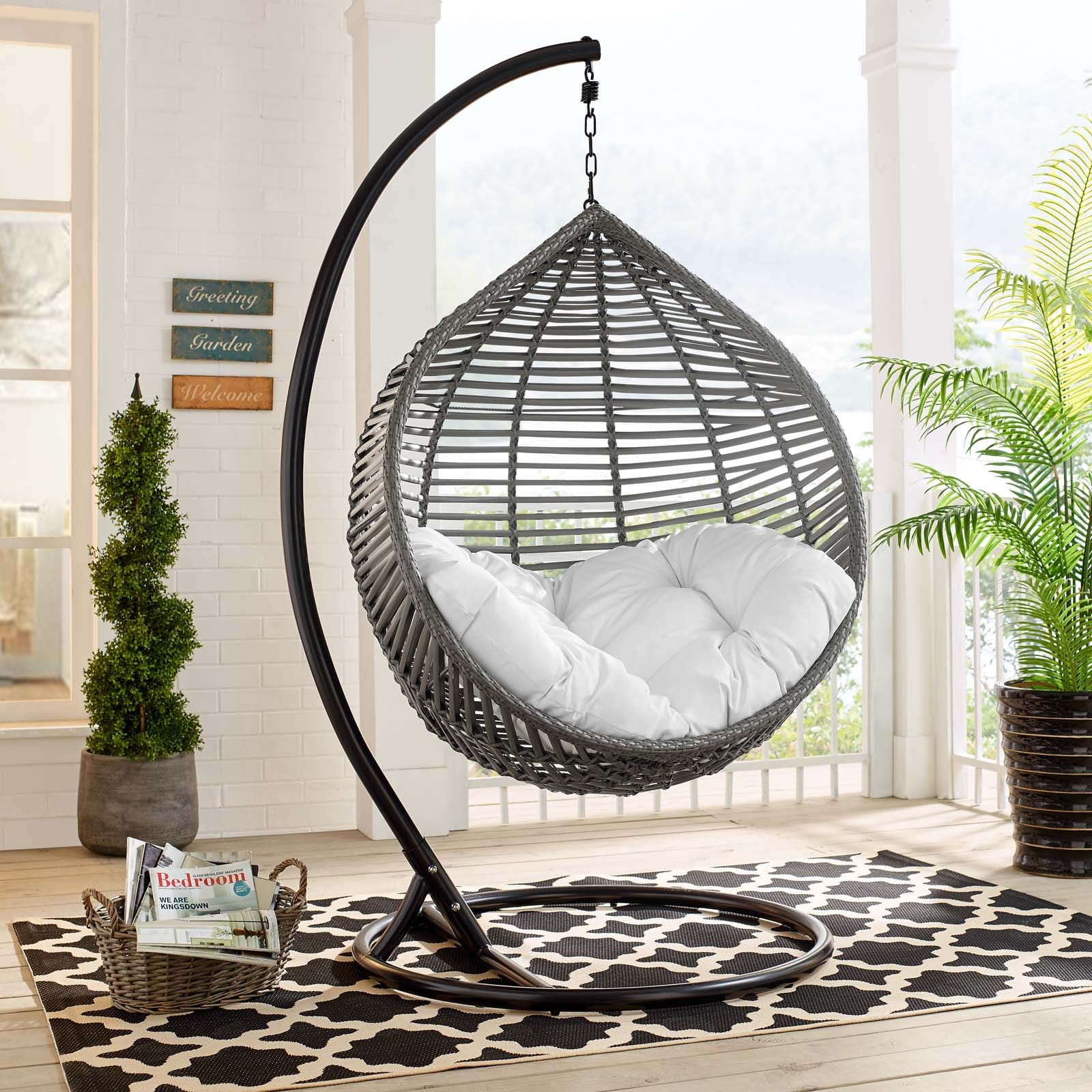 Modway Garner Teardrop Outdoor Patio Swing Chair - EEI-3614 | Outdoor Porch Swings | Modishstore - 21