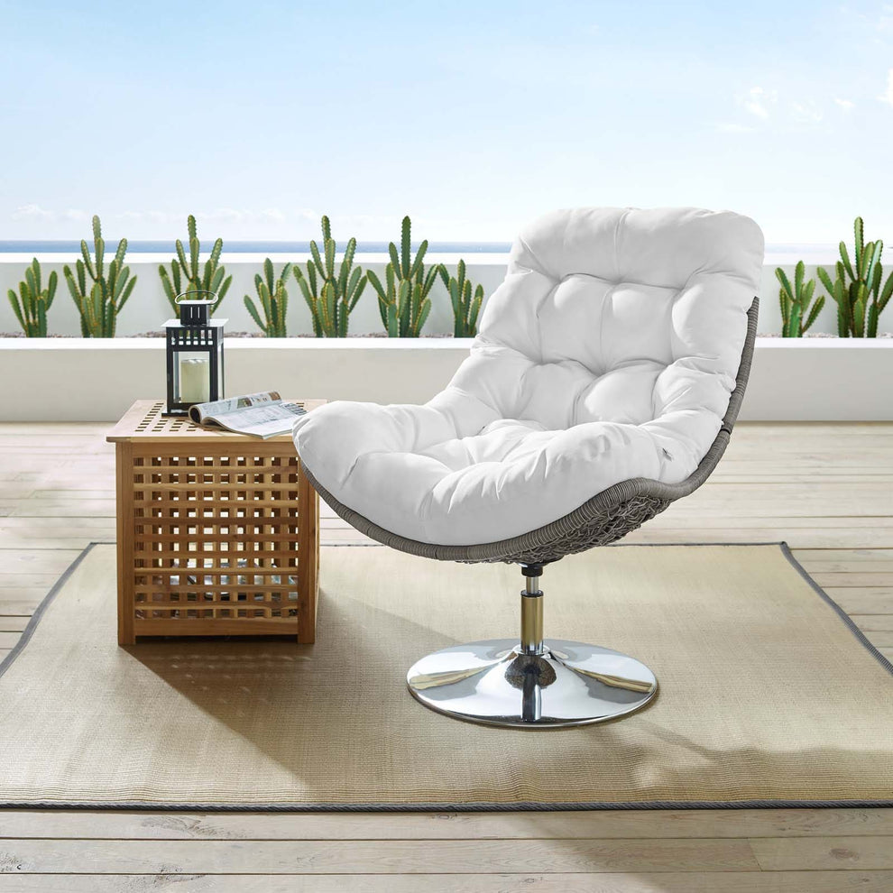 Modway Brighton Wicker Rattan Outdoor Patio Swivel Lounge Chair - EEI-3616 | Outdoor Recliners & Lounge Chairs | Modishstore - 13