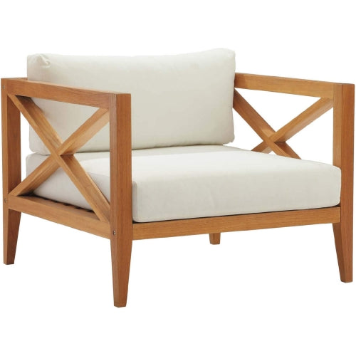 Modway Northlake 3 Piece Outdoor Patio Premium Grade A Teak Wood Set - EEI-3628 | Outdoor Sofas, Loveseats & Sectionals | Modishstore - 2