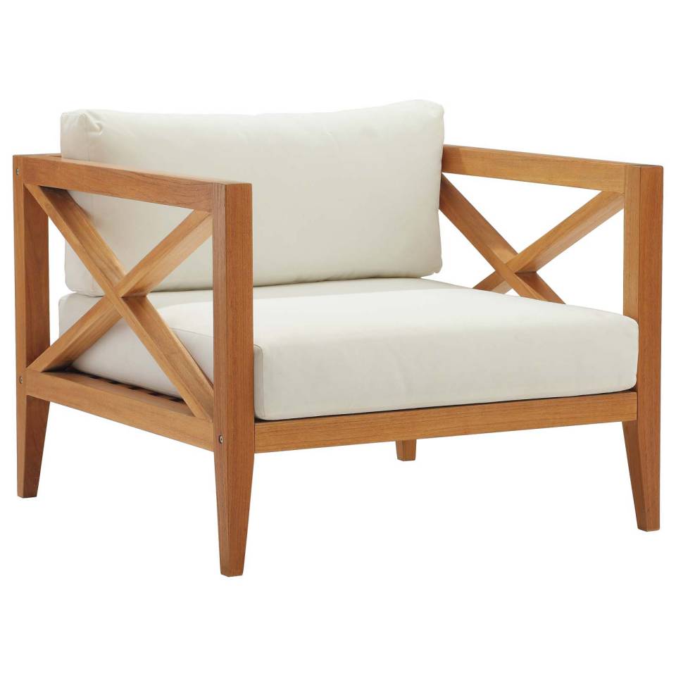 Modway Northlake 2 Piece Outdoor Patio Premium Grade A Teak Wood Set - EEI-3629 | Outdoor Sofas, Loveseats & Sectionals | Modishstore - 3