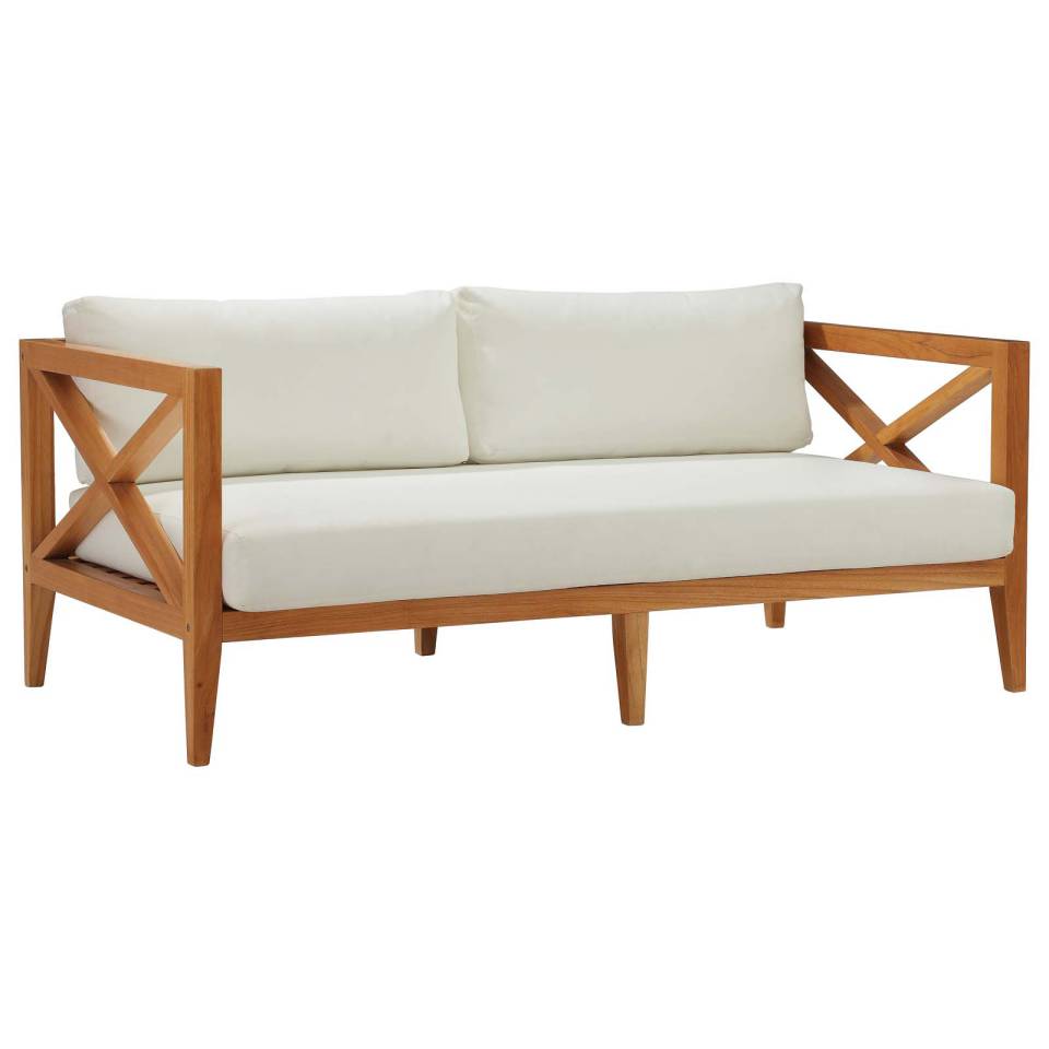 Modway Northlake 2 Piece Outdoor Patio Premium Grade A Teak Wood Set - EEI-3629 | Outdoor Sofas, Loveseats & Sectionals | Modishstore - 5