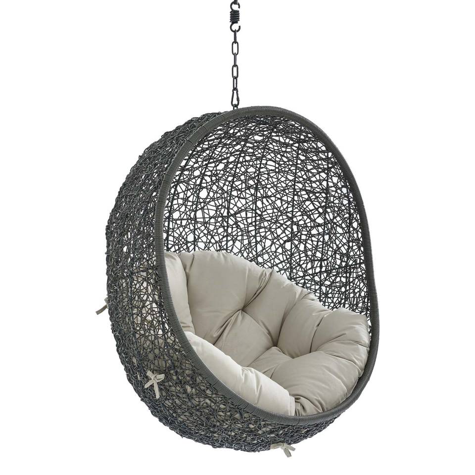 Modway Hide Sunbrella® Fabric Swing Outdoor Patio Lounge Chair Without Stand - EEI-3634 | Outdoor Porch Swings | Modishstore - 3