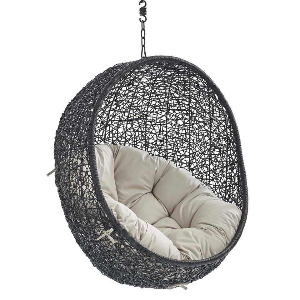 Modway Encase Sunbrella® Fabric Swing Outdoor Patio Lounge Chair Without Stand - EEI-3635 | Outdoor Porch Swings | Modishstore - 3