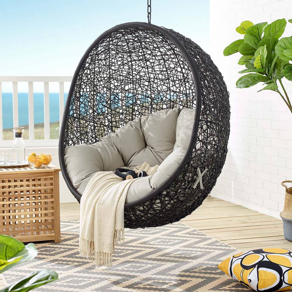 Modway Encase Swing Outdoor Patio Lounge Chair Without Stand | Outdoor Porch Swings | Modishstore