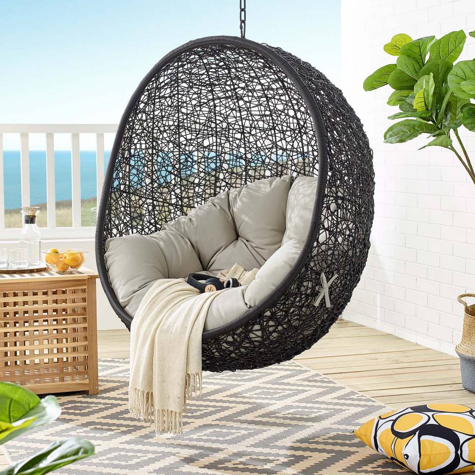 Modway Encase Swing Outdoor Patio Lounge Chair Without Stand - EEI-3636 | Outdoor Porch Swings | Modishstore - 1