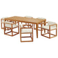 Newbury 7 Piece Outdoor Patio Premium Grade A Teak Wood Set By Modway - EEI-3650 | Outdoor Dining Sets | Modishstore - 2