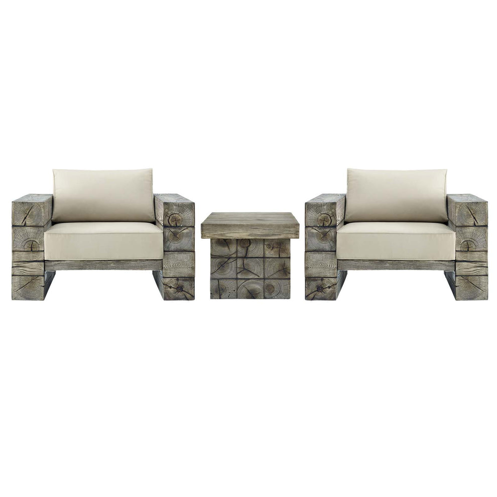 Modway Manteo Rustic Coastal Outdoor Patio Sunbrella® 3 Piece Set - EEI-3652 | Outdoor Sofas, Loveseats & Sectionals | Modishstore - 8