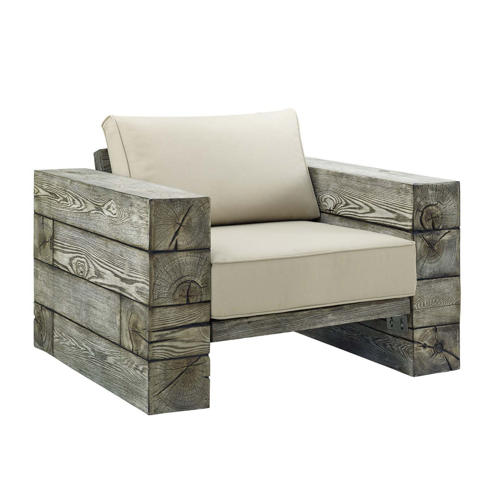 Modway Manteo Rustic Coastal Outdoor Patio Sunbrella® 3 Piece Set - EEI-3652 | Outdoor Sofas, Loveseats & Sectionals | Modishstore - 3