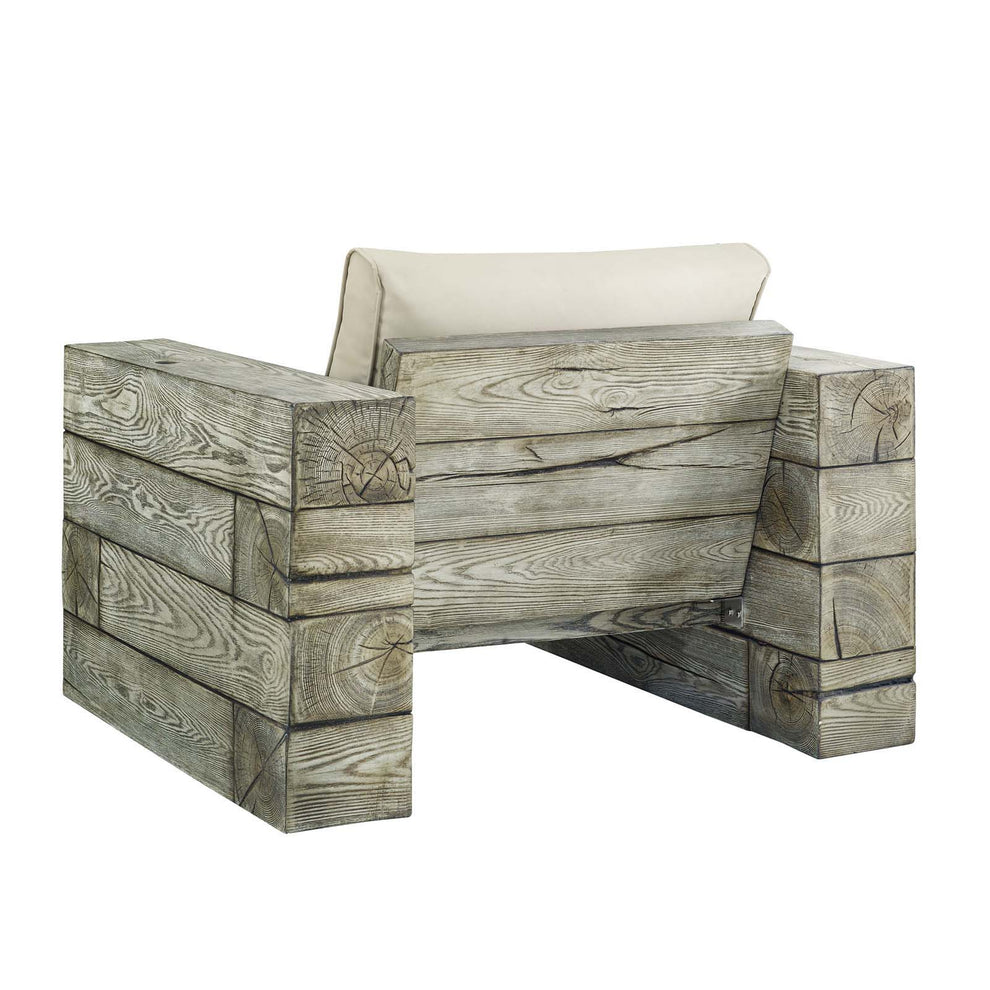 Modway Manteo Rustic Coastal Outdoor Patio Sunbrella® 3 Piece Set - EEI-3652 | Outdoor Sofas, Loveseats & Sectionals | Modishstore - 4