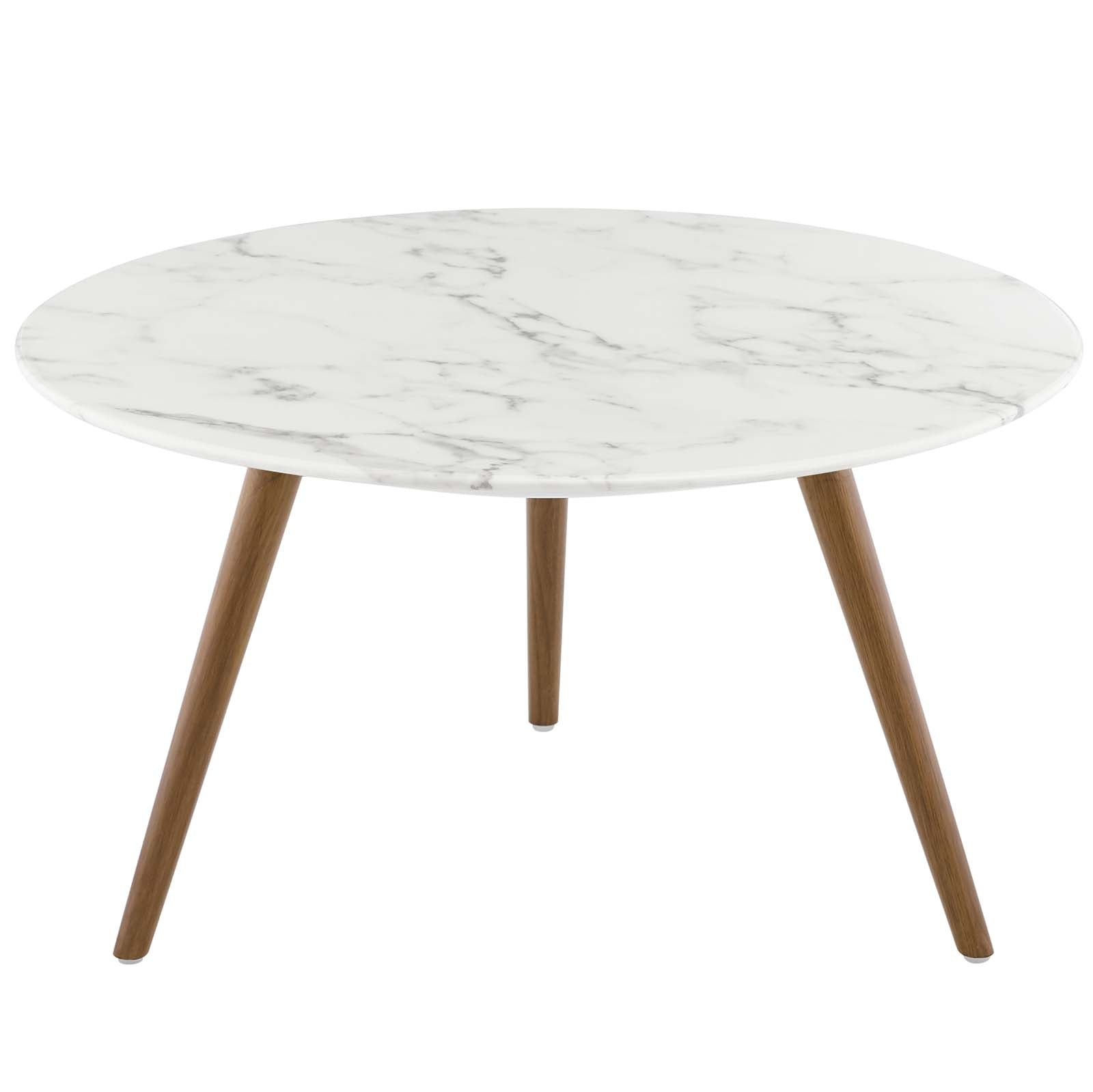 Lippa 28" Round Artificial Marble Coffee Table with Tripod Base By Modway | Coffee Tables | Modishstore-2