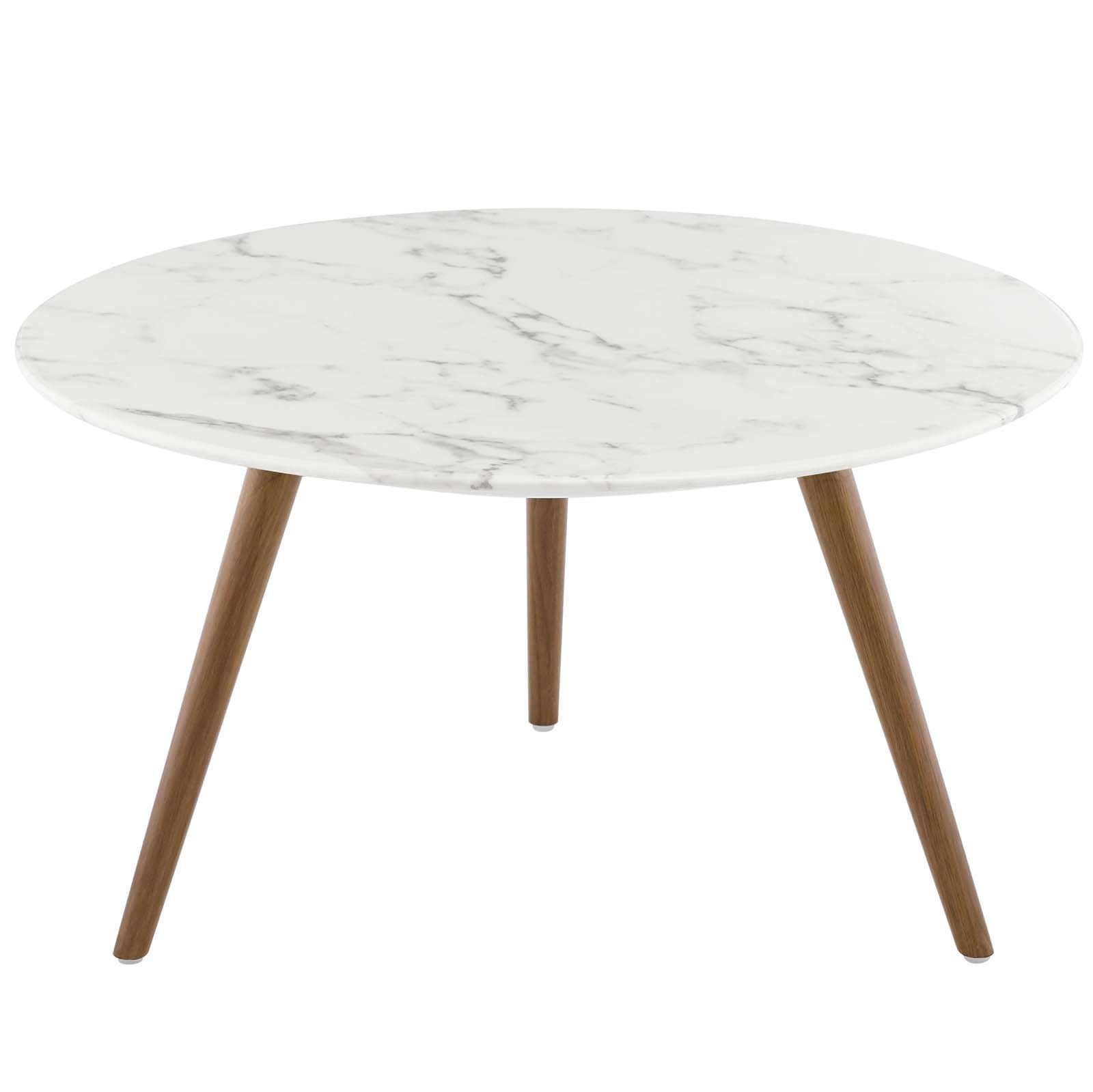 Lippa 28" Round Artificial Marble Coffee Table with Tripod Base By Modway - EEI-3660 | Coffee Tables | Modishstore - 2