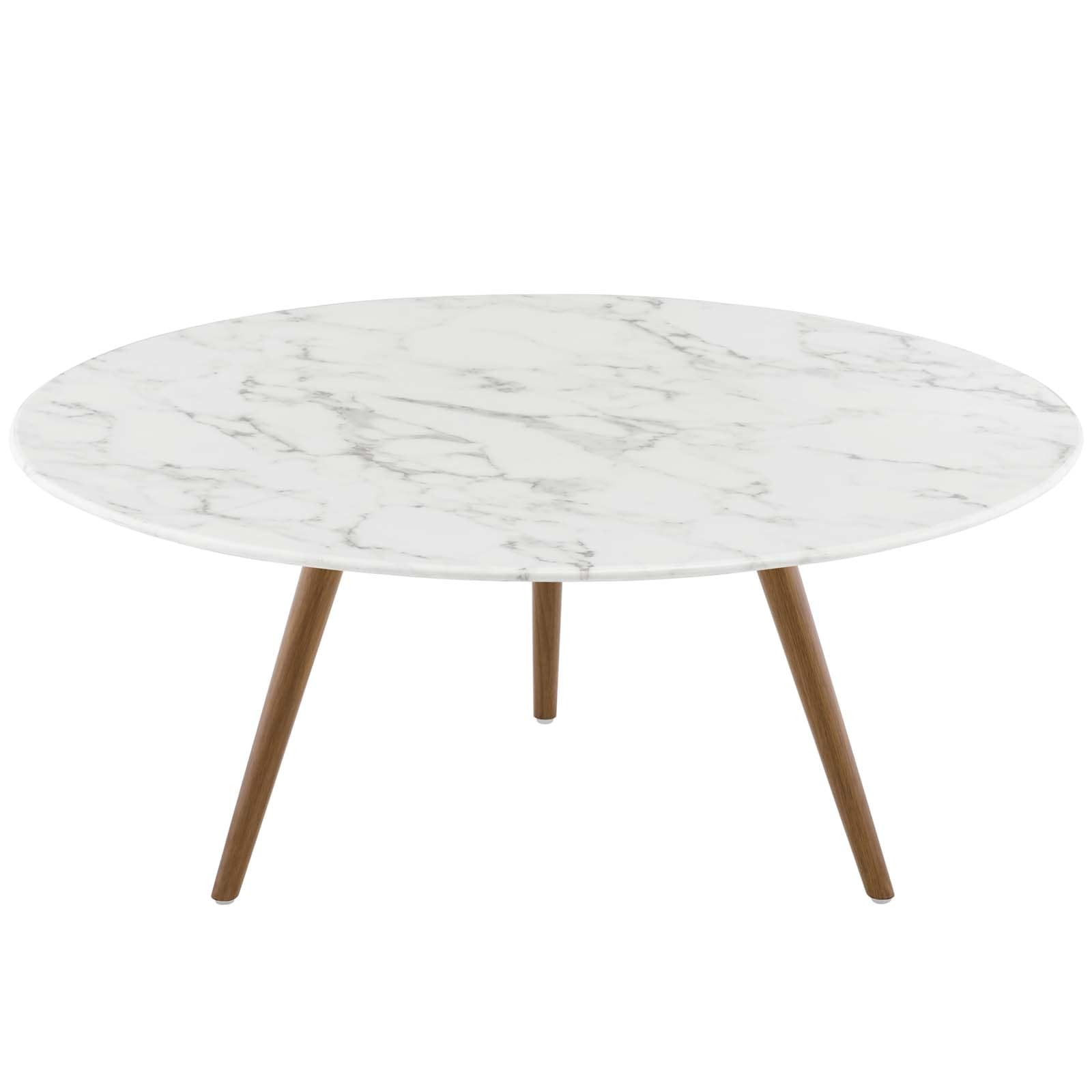 Modway Lippa 36" Round Artificial Marble Coffee Table with Tripod Base | Coffee Tables | Modishstore-2