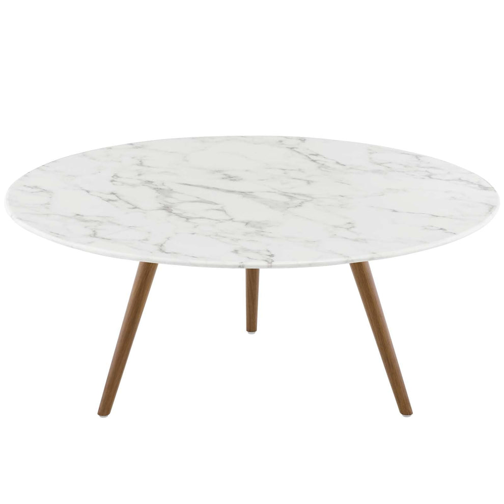 Modway Lippa 36" Round Artificial Marble Coffee Table with Tripod Base - EEI-3661 | Coffee Tables | Modishstore - 2