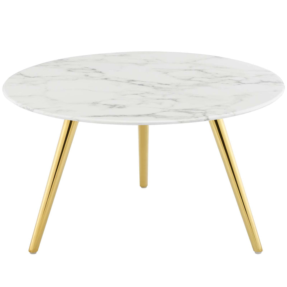 Modway Lippa 28" Round Artificial Marble Coffee Table with Tripod Base - EEI-3664 | Coffee Tables | Modishstore - 2