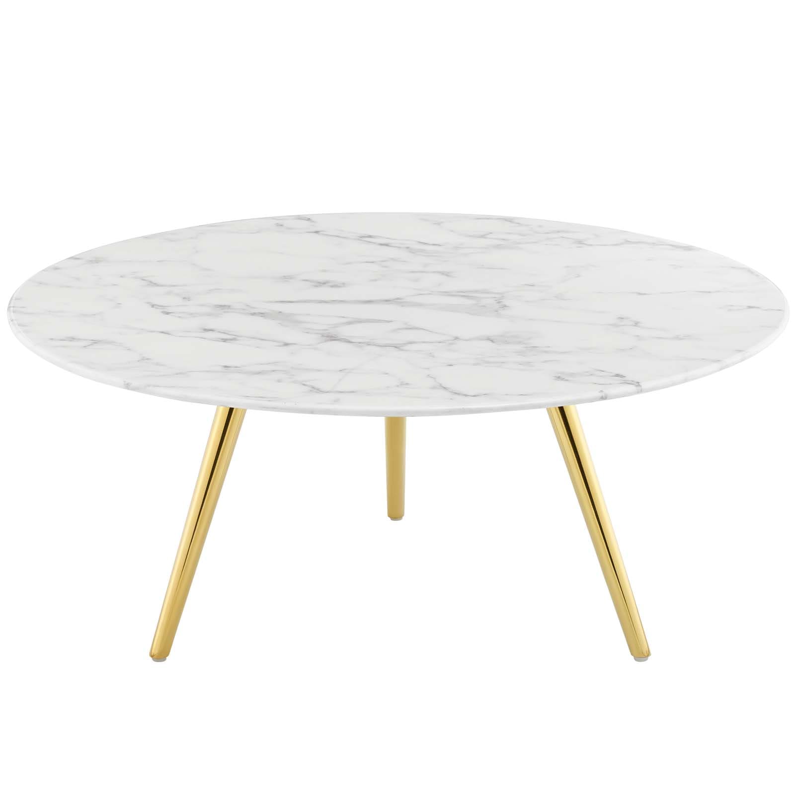 Modway Lippa 36" Round Artificial Marble Coffee Table with Tripod Base-EEI-3665 | Coffee Tables | Modishstore-3