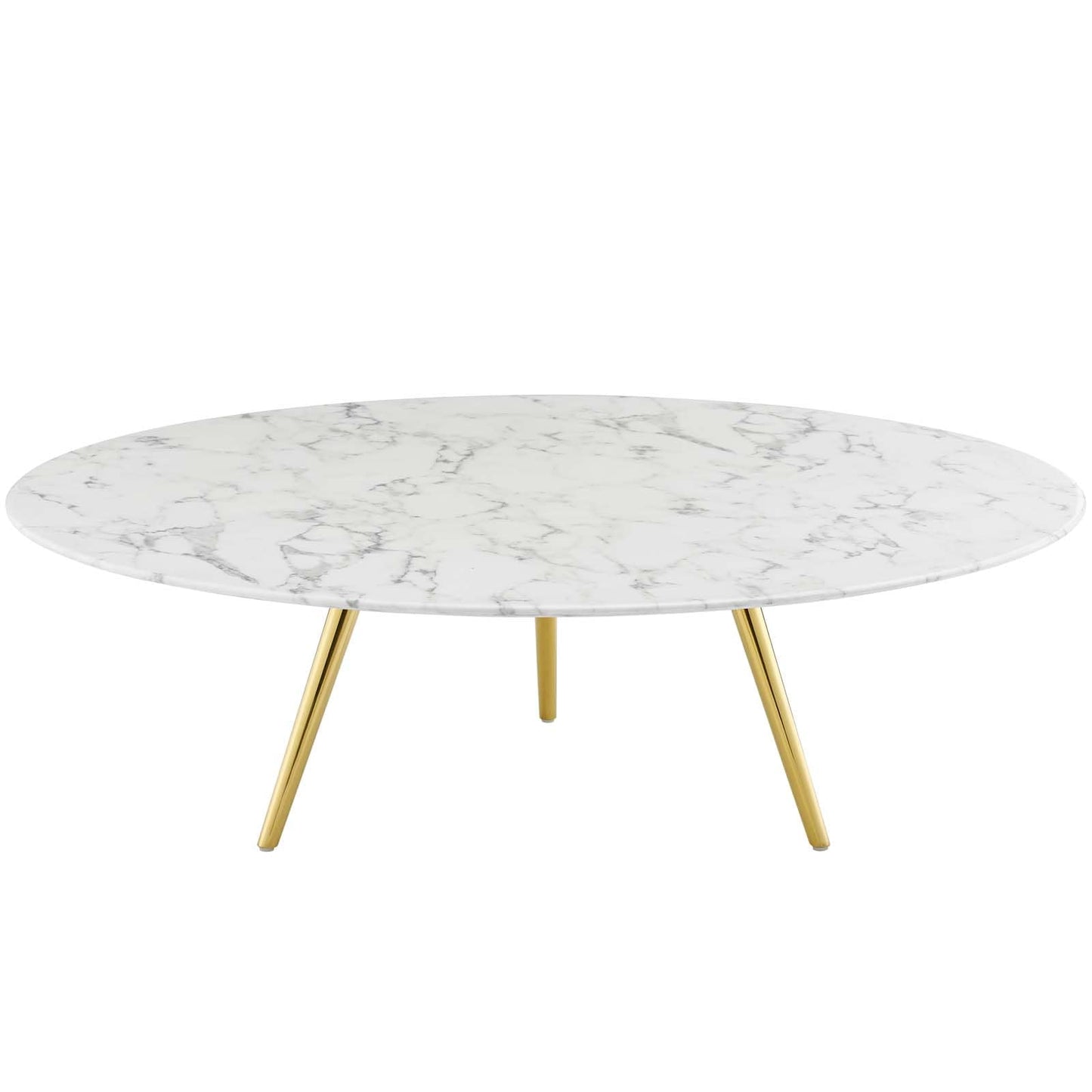 Modway Lippa 47" Round Artificial Marble Coffee Table with Tripod Base-EEI-3673 - EEI-3673 | Coffee Tables | Modishstore - 2