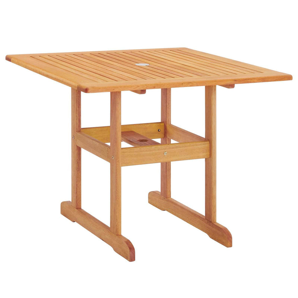 Modway Hatteras 36" Square Outdoor Patio Eucalyptus Wood Dining Table - EEI-3674 | Dining Tables | Modishstore - 2
