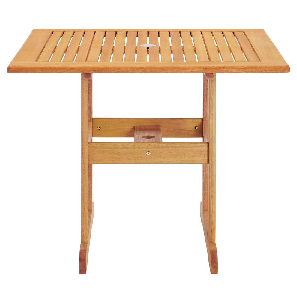 Modway Hatteras 36" Square Outdoor Patio Eucalyptus Wood Dining Table - EEI-3674 | Dining Tables | Modishstore - 3