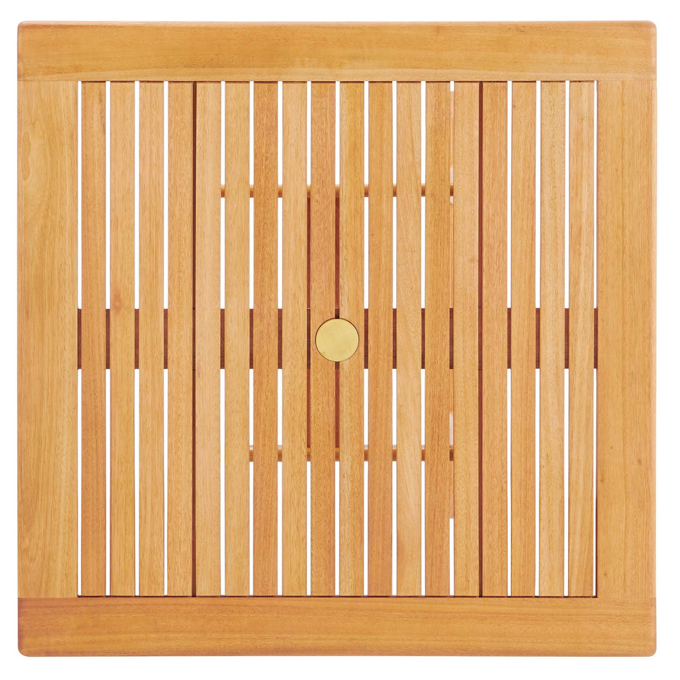 Modway Hatteras 36" Square Outdoor Patio Eucalyptus Wood Dining Table - EEI-3674 | Dining Tables | Modishstore - 4