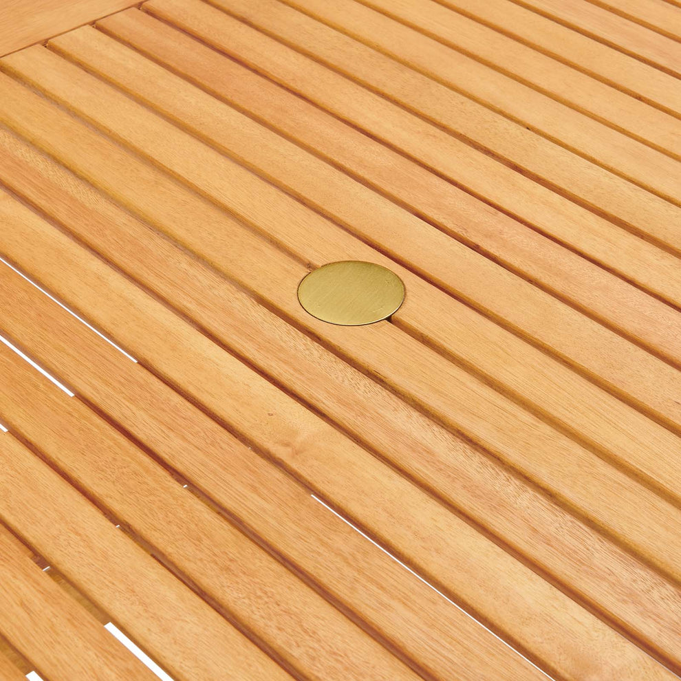 Modway Hatteras 36" Square Outdoor Patio Eucalyptus Wood Dining Table - EEI-3674 | Dining Tables | Modishstore - 5