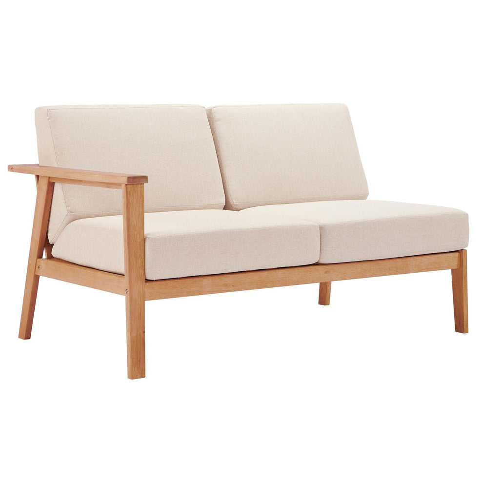 Modway Sedona Outdoor Patio Eucalyptus Wood Right-Facing Loveseat - EEI-3678 | Loveseats | Modishstore - 2