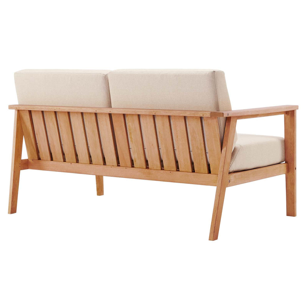 Modway Sedona Outdoor Patio Eucalyptus Wood Right-Facing Loveseat - EEI-3678 | Loveseats | Modishstore - 4