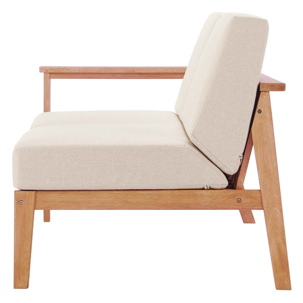 Modway Sedona Outdoor Patio Eucalyptus Wood Right-Facing Loveseat - EEI-3678 | Loveseats | Modishstore - 5