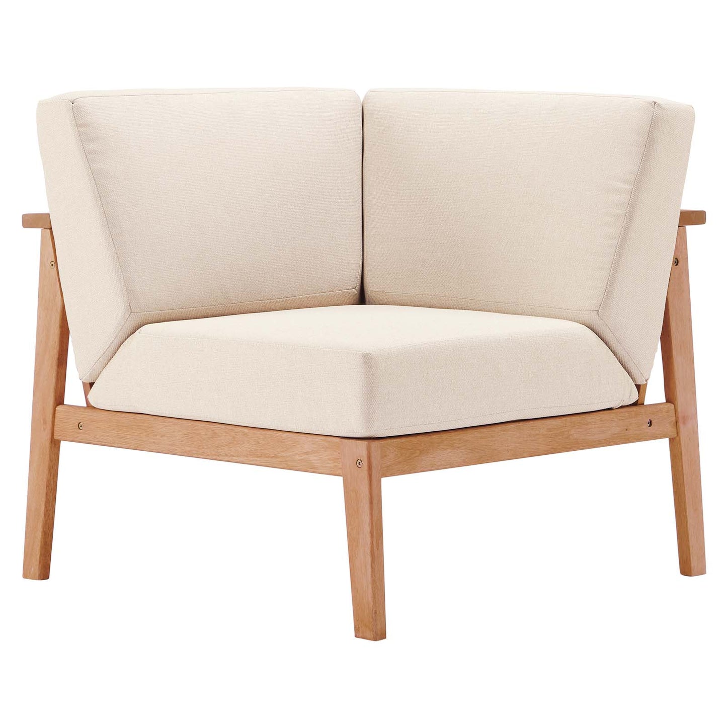 Modway Sedona Outdoor Patio Eucalyptus Wood Sectional Sofa Corner Chair | Outdoor Sofas, Loveseats & Sectionals | Modishstore-2