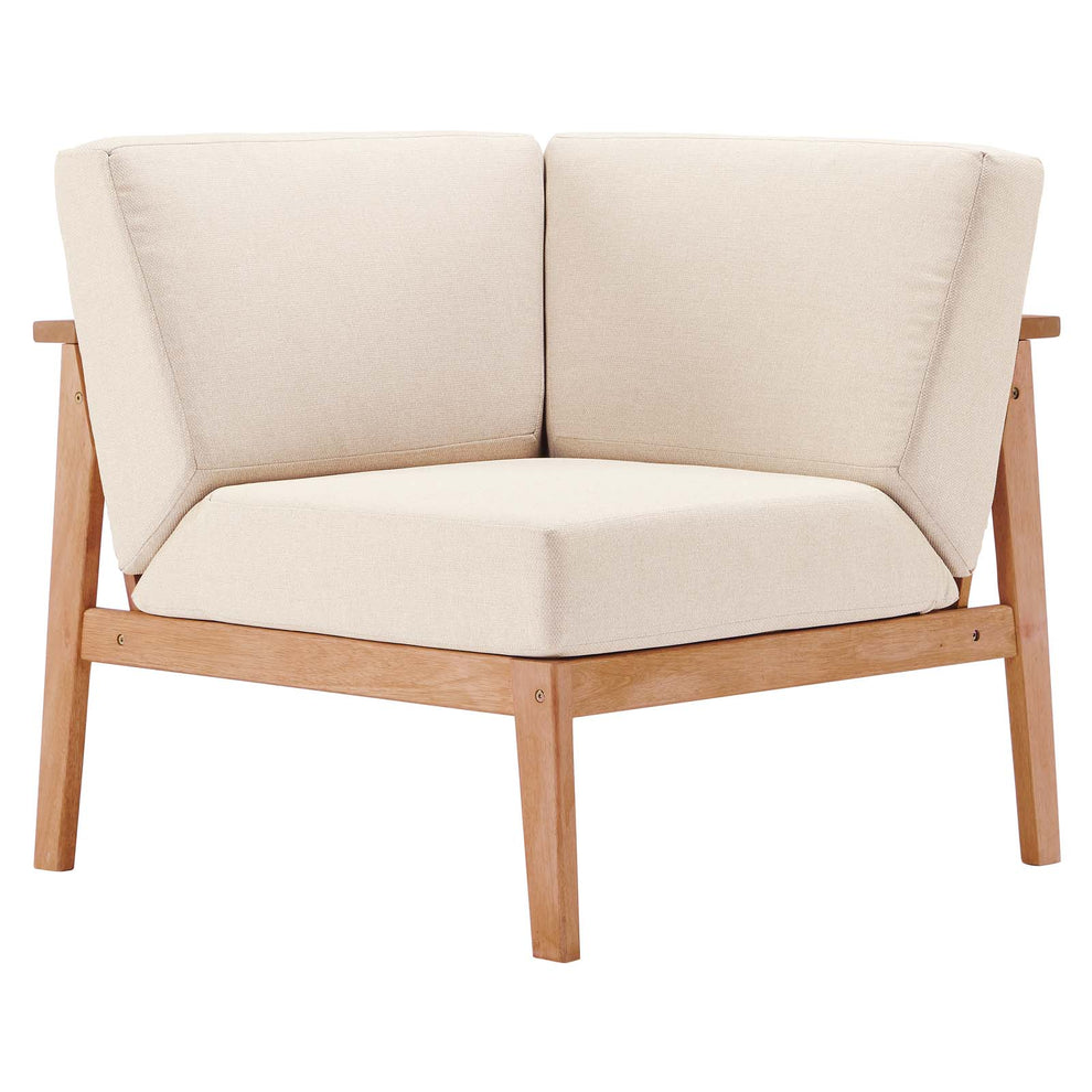 Modway Sedona Outdoor Patio Eucalyptus Wood Sectional Sofa Corner Chair - EEI-3680 | Outdoor Sofas, Loveseats & Sectionals | Modishstore - 2